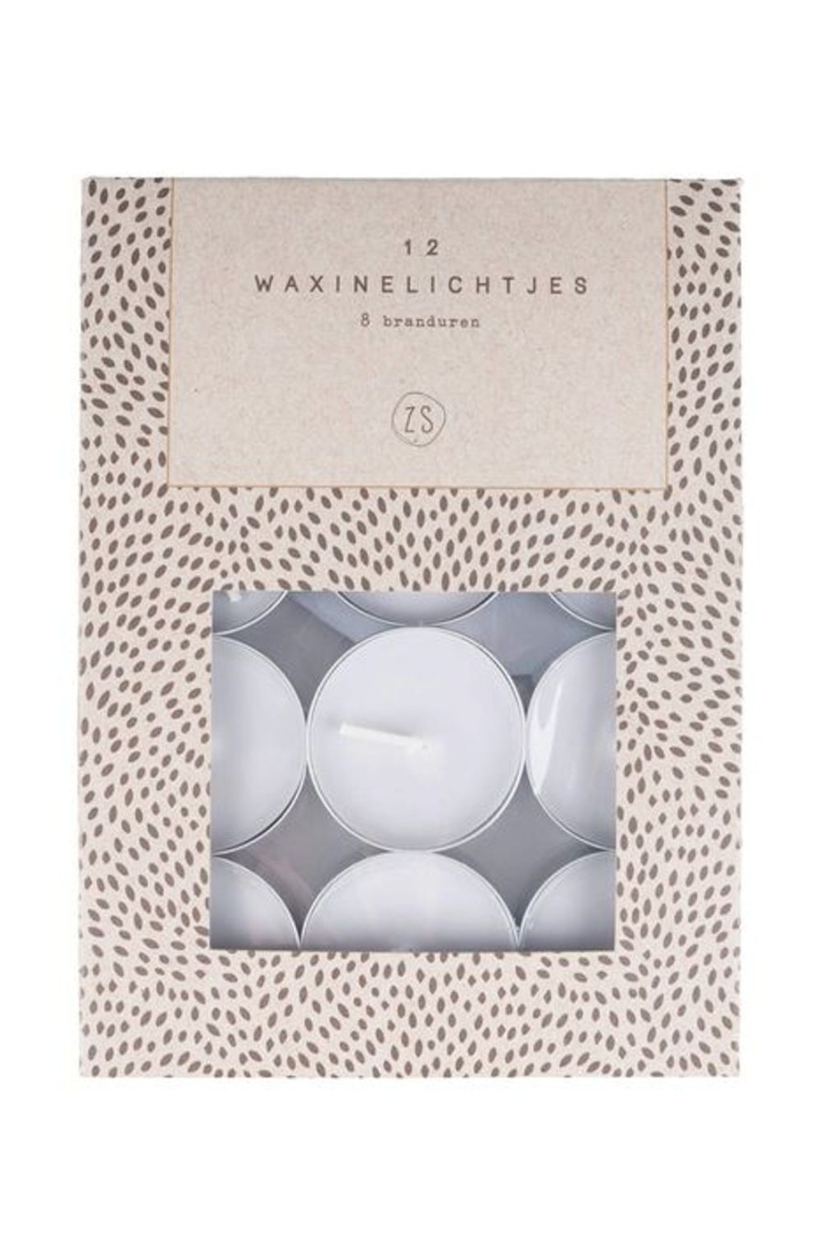 In Huis Zusss | Zusss Set Van 12 Waxinelichtjes Grijs