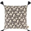 In Huis Zusss | Zusss Kussen Bloemenprint 45X45Cm Antracietgrijs/Off White
