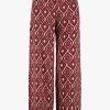 Kleding Zusss | Zusss Broek Met Ikat Print Zand/Roodbruin