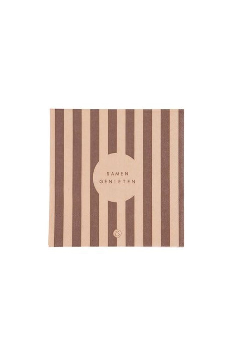 Koken & Tafelen Zusss | Zusss Servetten Samen Genieten 16,5X16,5Cm Poederroze/Roestbruin
