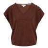Kleding Zusss | Zusss Gebreide Top Chocoladebruin