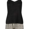 Bad & Bed Zusss | Zusss Shortama Bloemenprint Zwart/Zand