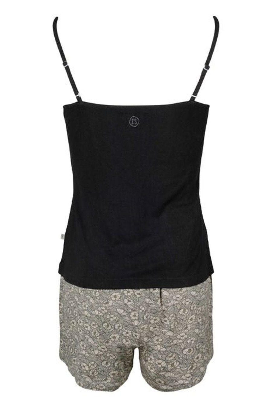 Bad & Bed Zusss | Zusss Shortama Bloemenprint Zwart/Zand