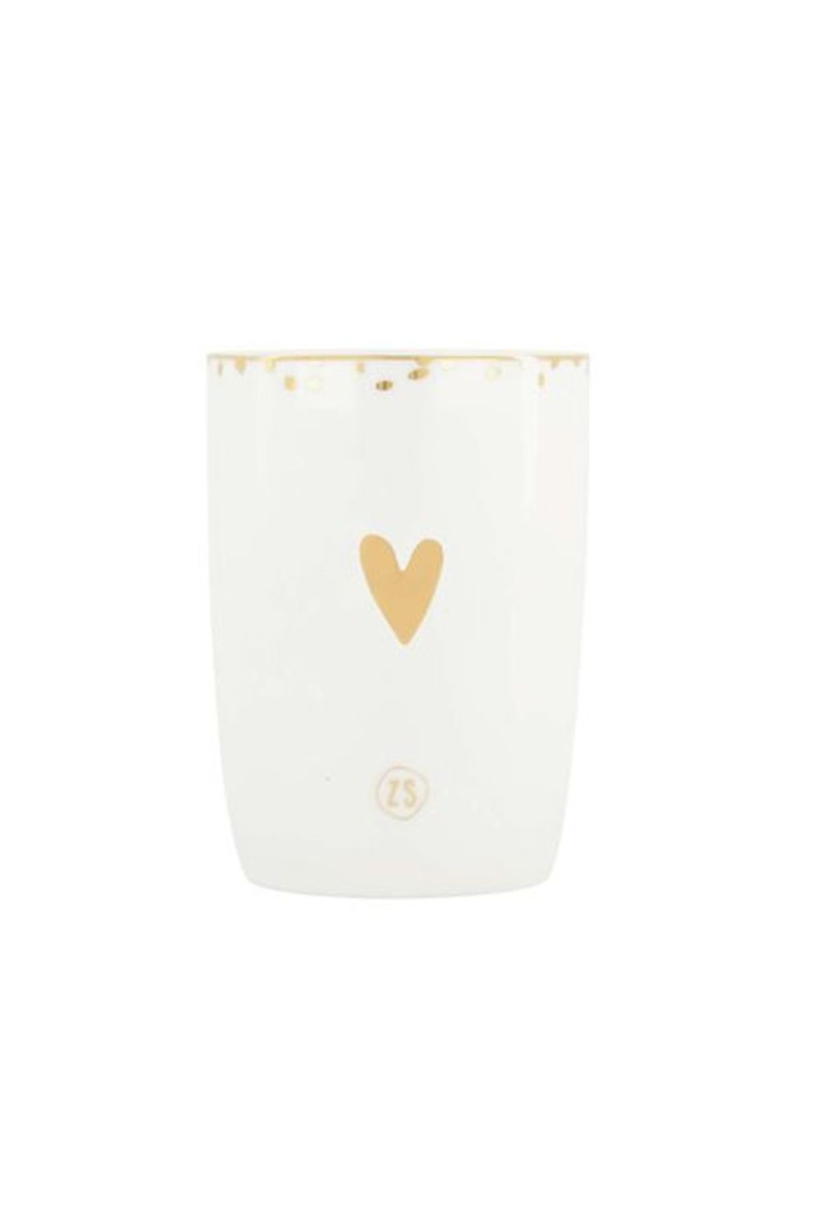 Koken & Tafelen Zusss | Zusss Limited Koffiemok Goud Hartje En Confetti Wit