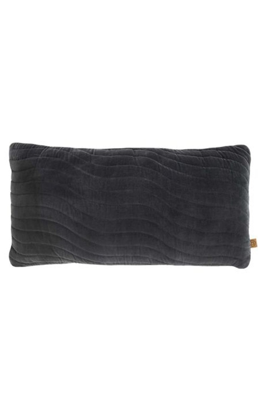 In Huis Zusss | Zusss Fluwelen Kussen Met Stiksels 60X30Cm Antracietgrijs