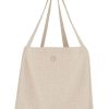 Tassen Zusss | Zusss Katoenen Tas Met Logoprint Zand/Wit