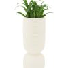 In Huis Zusss | Zusss Polystone Vaas Met Ribbels Off White
