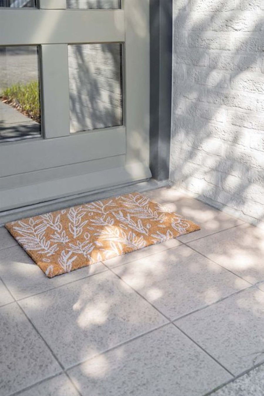 In Huis Zusss | Zusss Deurmat Bladprint 40X60Cm Wit