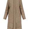 Kleding Zusss | Zusss Gewatteerde Jas Met Capuchon Taupe