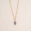 Mooimakers Zusss | Zusss Ketting Met Glassteen Donkerblauw