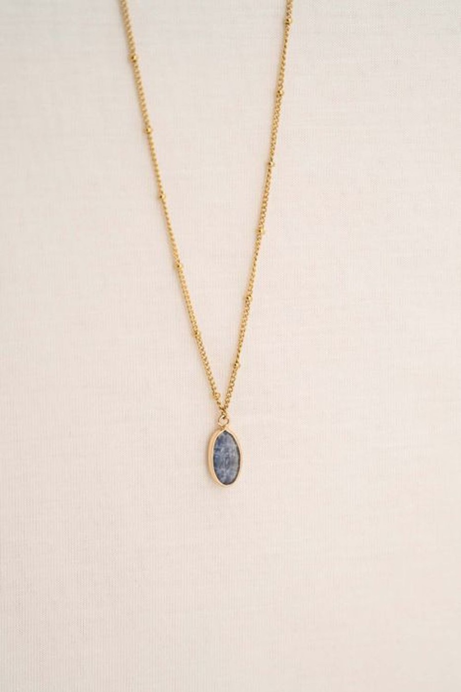 Mooimakers Zusss | Zusss Ketting Met Glassteen Donkerblauw