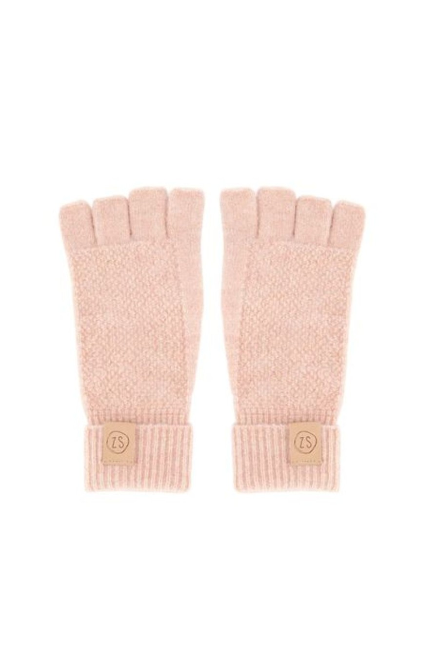 Kleding Zusss | Zusss Gebreide Handschoen Zonder Vingers Oudroze