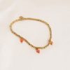 Mooimakers Zusss | Zusss Elastieken Kralenarmbandje Met Blokjes Koraalroze/Goud