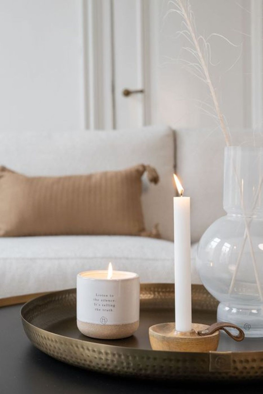 In Huis Zusss | Zusss Rustieke Kaars 20Cm Wit
