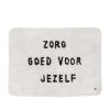 Bad & Bed Zusss | Zusss Badmat Zorg Goed Voor Jezelf 90X60Cm Off White