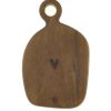Koken & Tafelen Zusss | Zusss Houten Serveerplankje Hartje 30X19Cm Donkerbruin