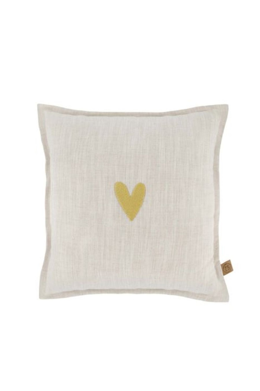 In Huis Zusss | Zusss Kussen Gouden Hartje 35X35Cm Peper En Zout