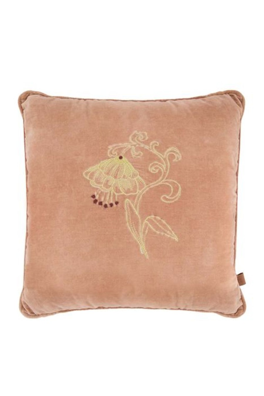 In Huis Zusss | Zusss Fluwelen Kussen Met Bloem 45X45Cm Oud Roze