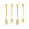 Koken & Tafelen Zusss | Zusss Set Van 4 Vorkjes Hartje Goud