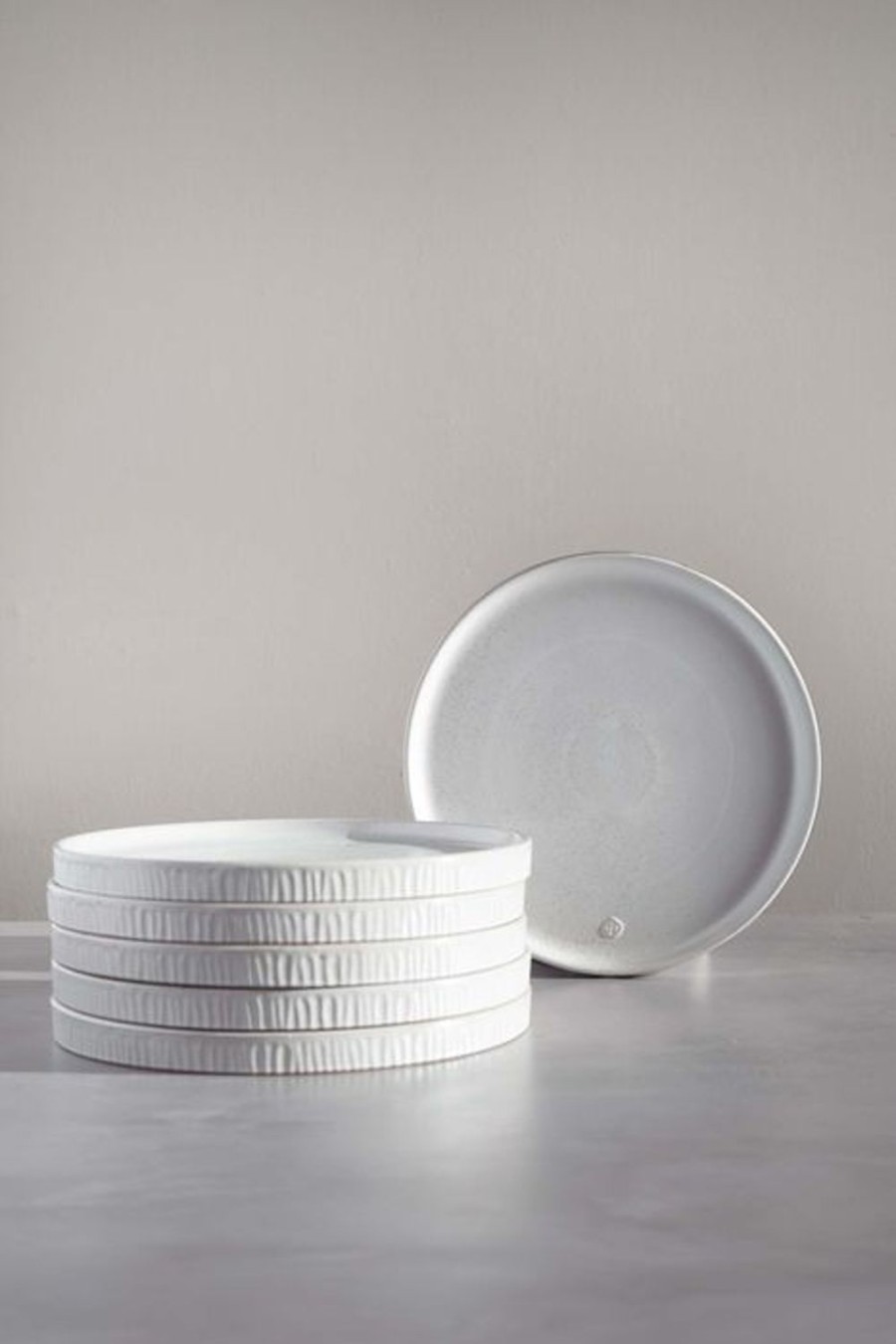 Koken & Tafelen Zusss | Zusss Dinerbord Met Ribbels Zand (Set Van 6)