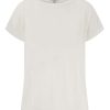 Kleding Zusss | Zusss Linnen T-Shirt Boothals Wit