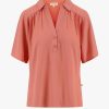 Kleding Zusss | Zusss Blouse Met Korte Mouw Koraalroze
