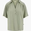Kleding Zusss | Zusss Blouse Met Korte Mouw Saliegroen Saligroen