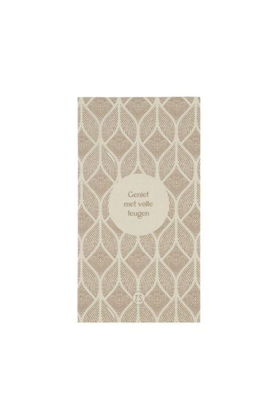 Koken & Tafelen Zusss | Zusss Servetten Geniet Met Volle Teugen 11X20Cm Zand