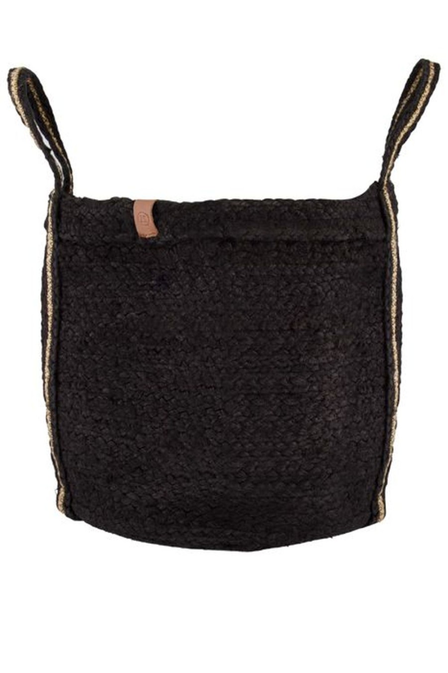 In Huis Zusss | Zusss Jute Opbergmand Met Hengsels 38X33Cm Zwart