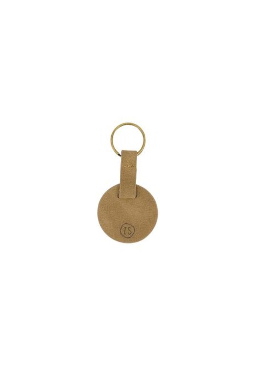 Tassen Zusss | Zusss Ronde Sleutelhanger Gouden Randje Bruin