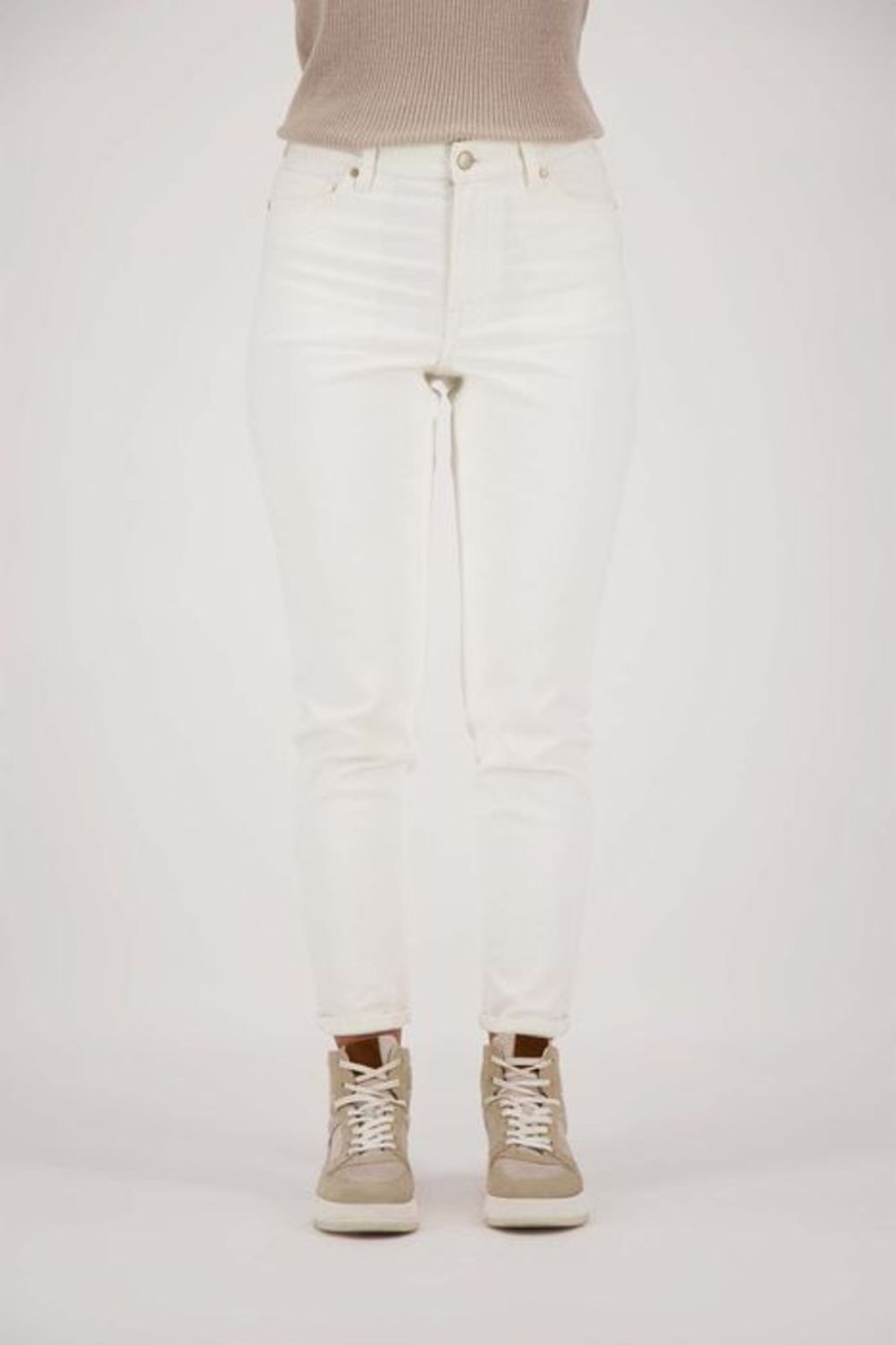 Kleding Zusss | Zusss Trendy Mom Jeans Off White