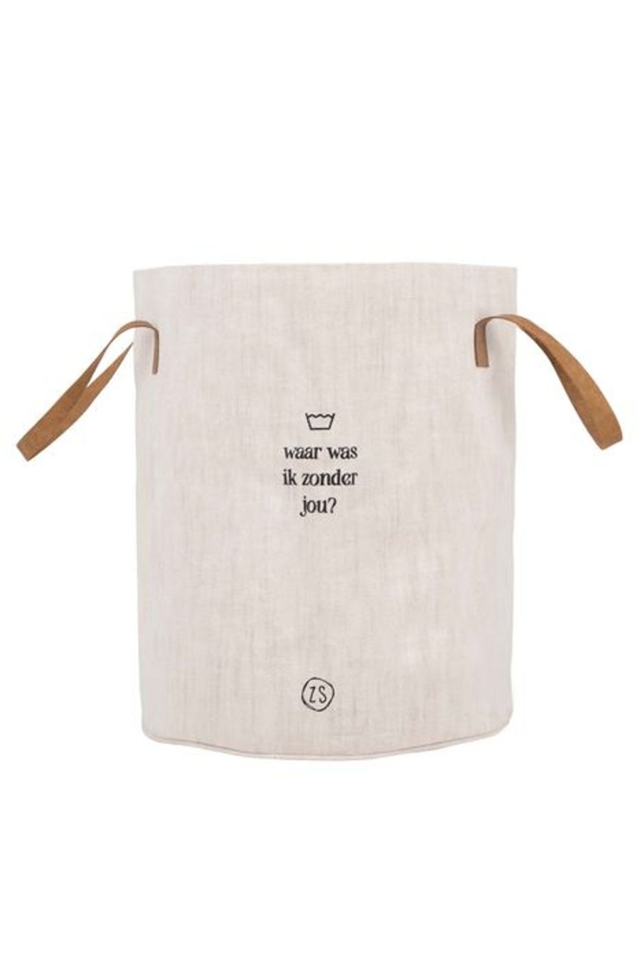 Bad & Bed Zusss | Zusss Wasmand Waar Was Ik Zonder Jou 48Xo37Cm Peper En Zout