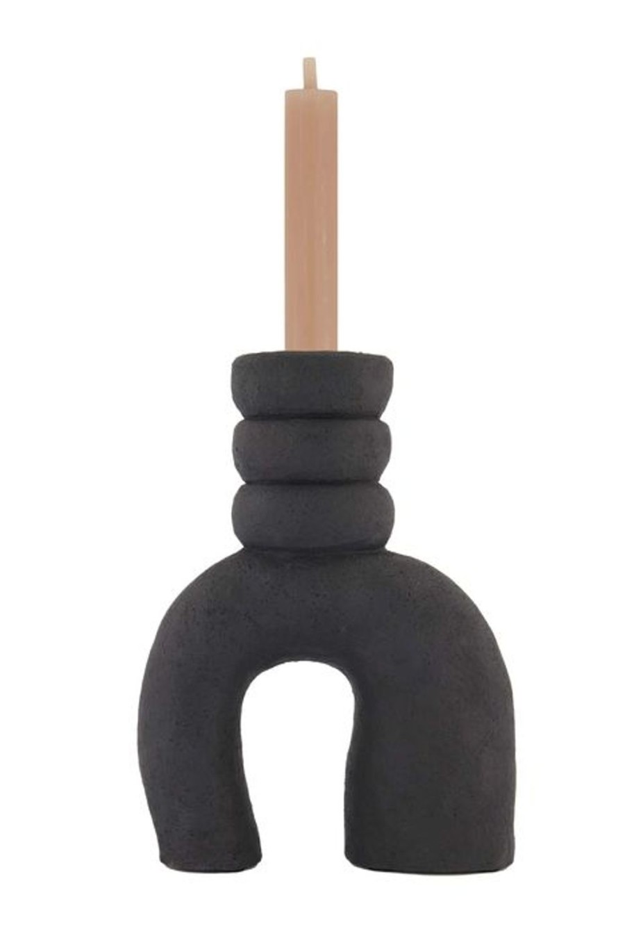 In Huis Zusss | Zusss Polystone Kandelaar Ornament 28Cm Zwart