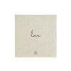 Koken & Tafelen Zusss | Zusss Servetten Love 16,5X16,5Cm Linnenlook