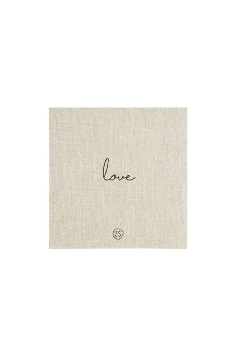 Koken & Tafelen Zusss | Zusss Servetten Love 16,5X16,5Cm Linnenlook
