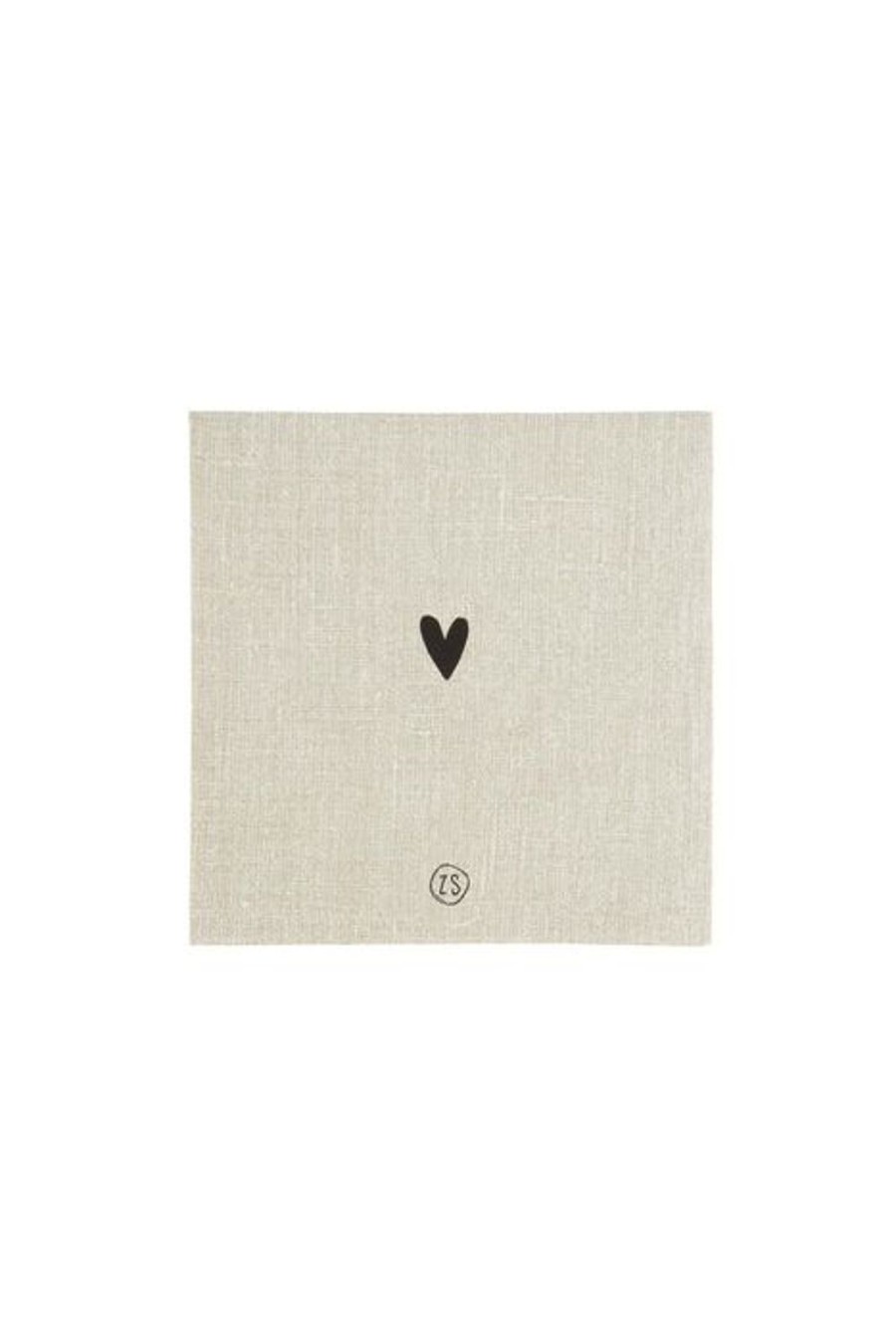 Koken & Tafelen Zusss | Zusss Servetten Love 16,5X16,5Cm Linnenlook