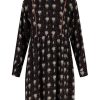 Kleding Zusss | Zusss Limited Jurk Met Bloemenprint Zwart